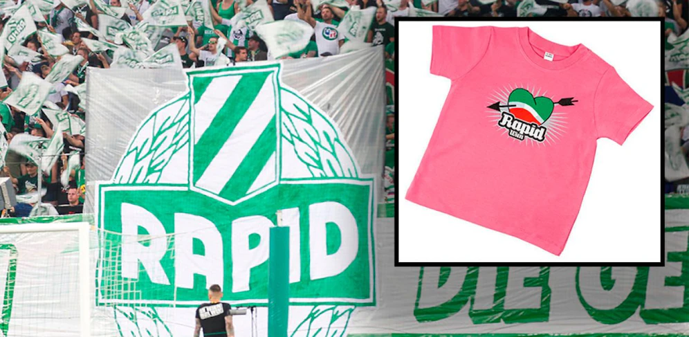 Das Rapid-Mädchen-Shirt in Rosa