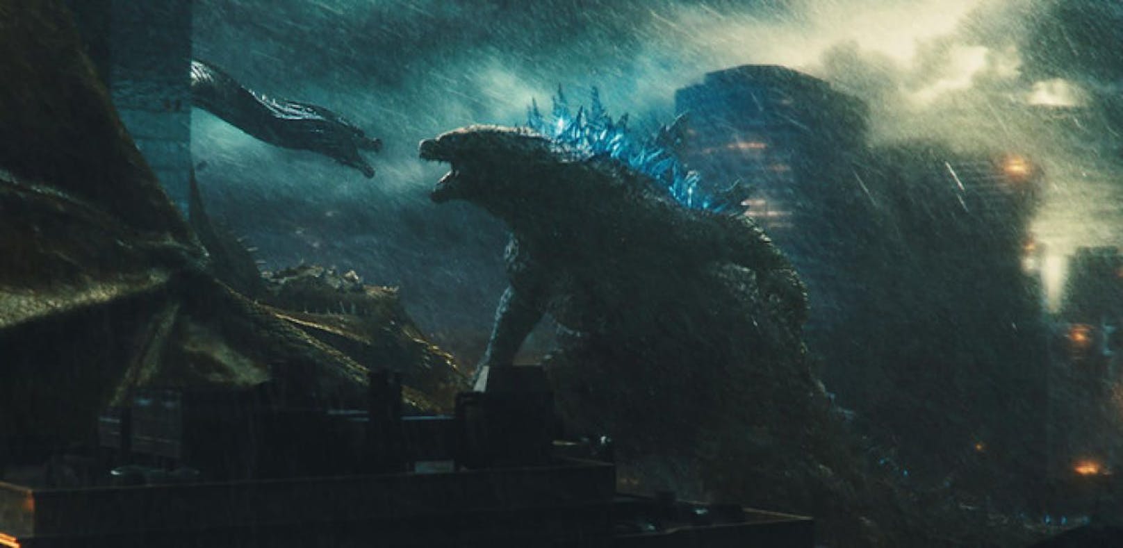 Das Hollywood Megaplex legt nochmal ein Schäuferl drauf: Godzilla läuft ab Mittwoch in der 4D-Extrem Version über die Kino-Leinwand.
