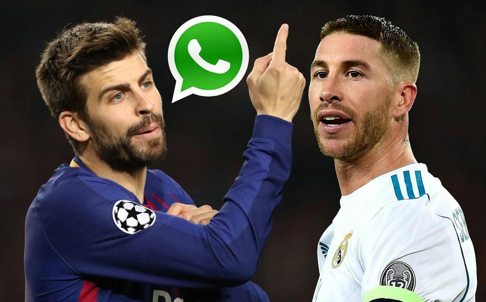 Gerard Pique und Sergio Ramos haben eine gemeinsame WhatsApp-Gruppe.