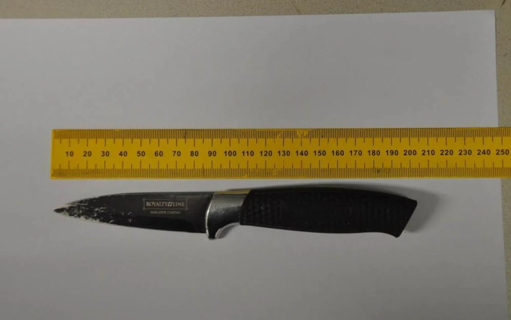 Der Verdächtige randalierte in dem Ottakringer Lokal mit diesem Messer.