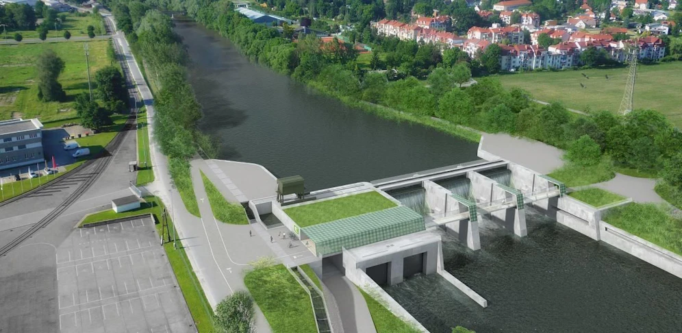 Bei Bauarbeiten am Murkraftwerk wurde eine Fliegerbombe gefunden