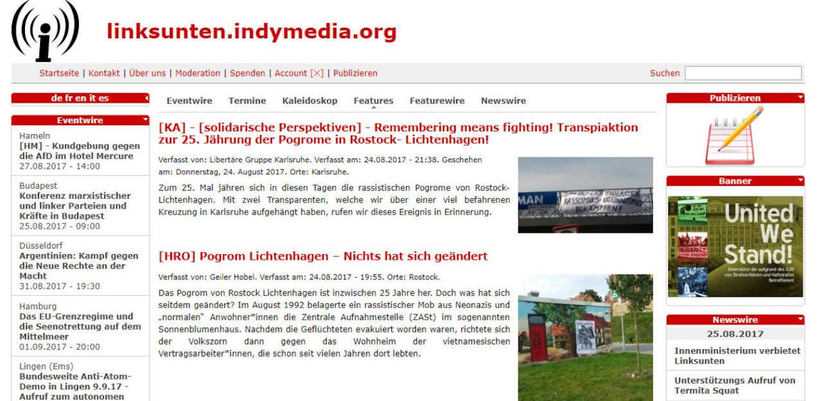 Deutsches Ministerium verbietet linke Website