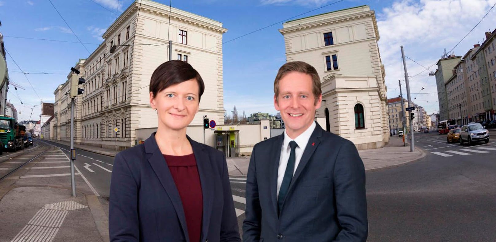 SPÖ-Abgeordnete Sabine Schatz und Jan Krainer sprechen in Linz über die BVT-Affäre.