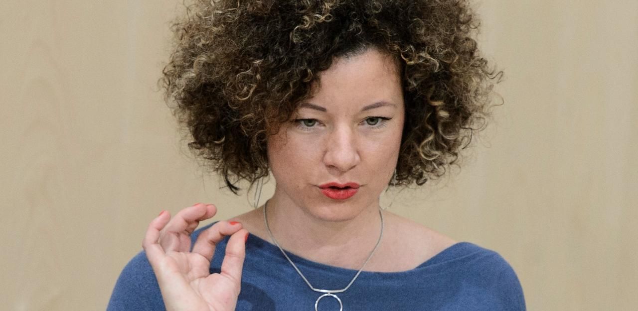 Martha Bißmann im Parlament.