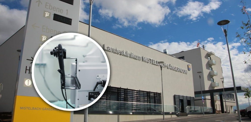 Ein Endoskop (kl. Foto) wurde aus dem Spital gestohlen.