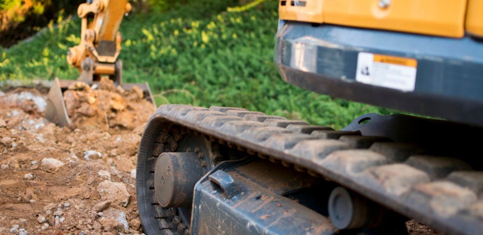 Von einer Baustelle wurde ein Bagger gestohlen. (Symbolbild).