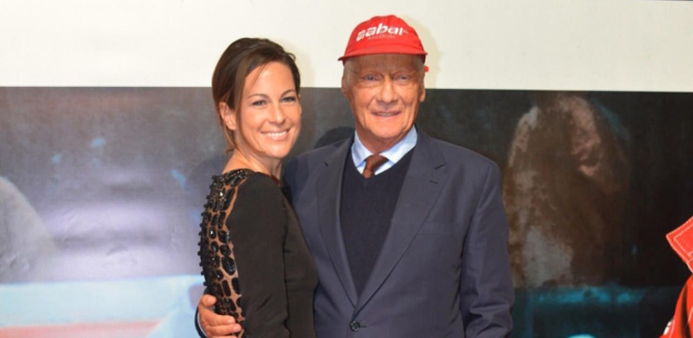 Niki Lauda mit seiner Birgit.