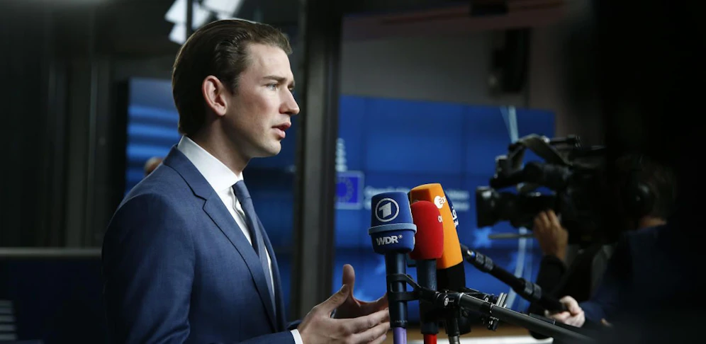 ÖVP-Außenminister Sebastian Kurz vor dem EU-Außenministerrat in Brüssel