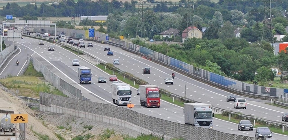 A1-Abschnitt bei St. Pölten: künftig gilt hier Tempo 100