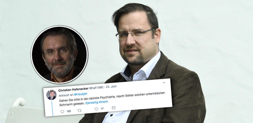 Hausjell (kl. Foto) und Hafenecker gerieten auf Twitter aneinander. 