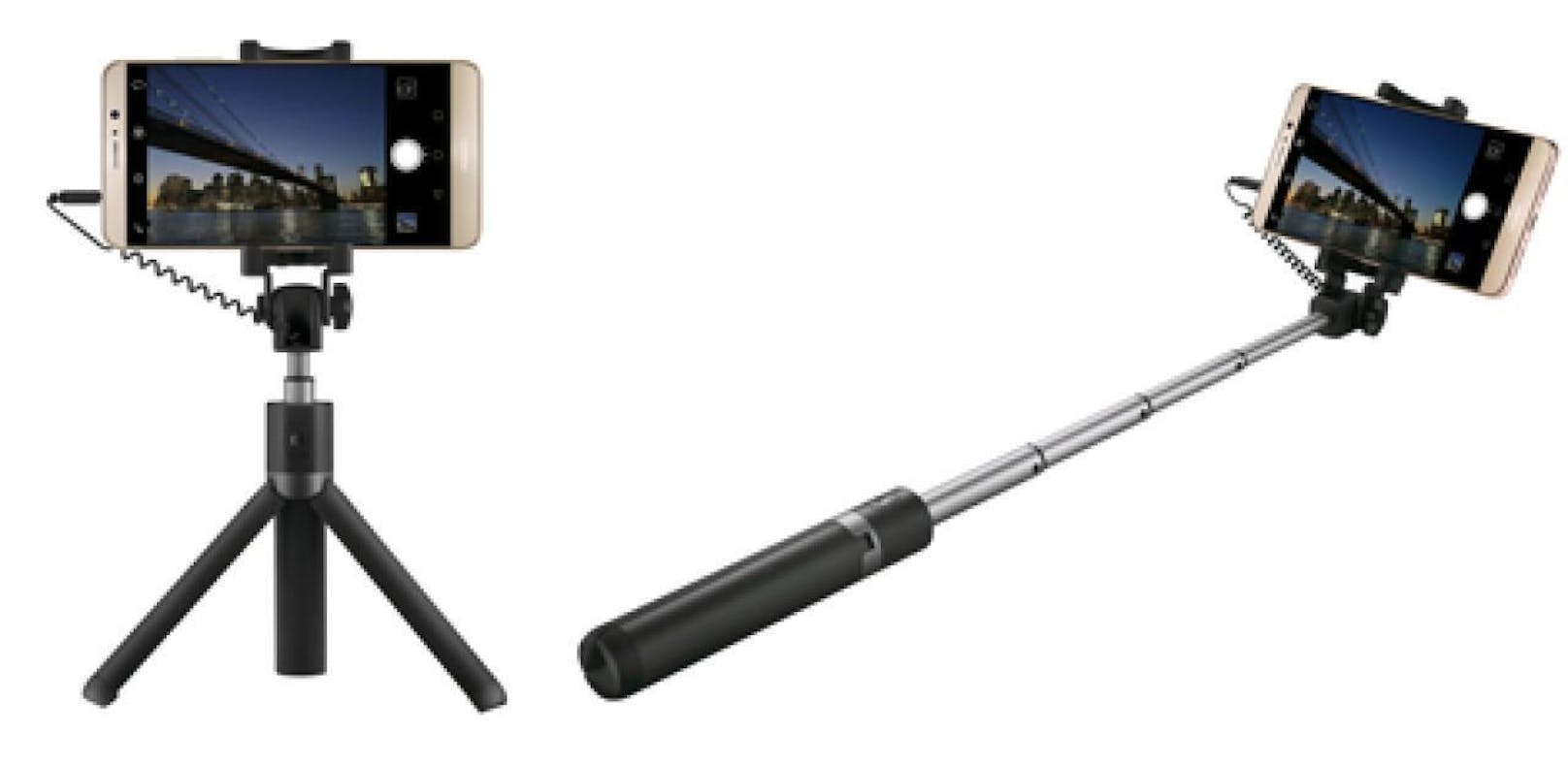 Der Huawei Tripod: Stativ und Selfie-Stick in einem.
