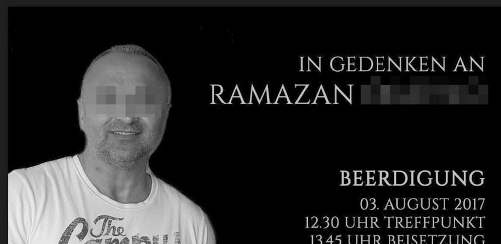Ramazan Ö. wird morgen beerdigt. Credit: Screenshot Facebook.