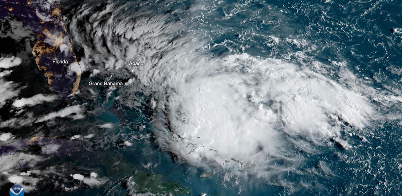 Hurrikan &quot;Humberto&quot; nähert sich den Bahamas.