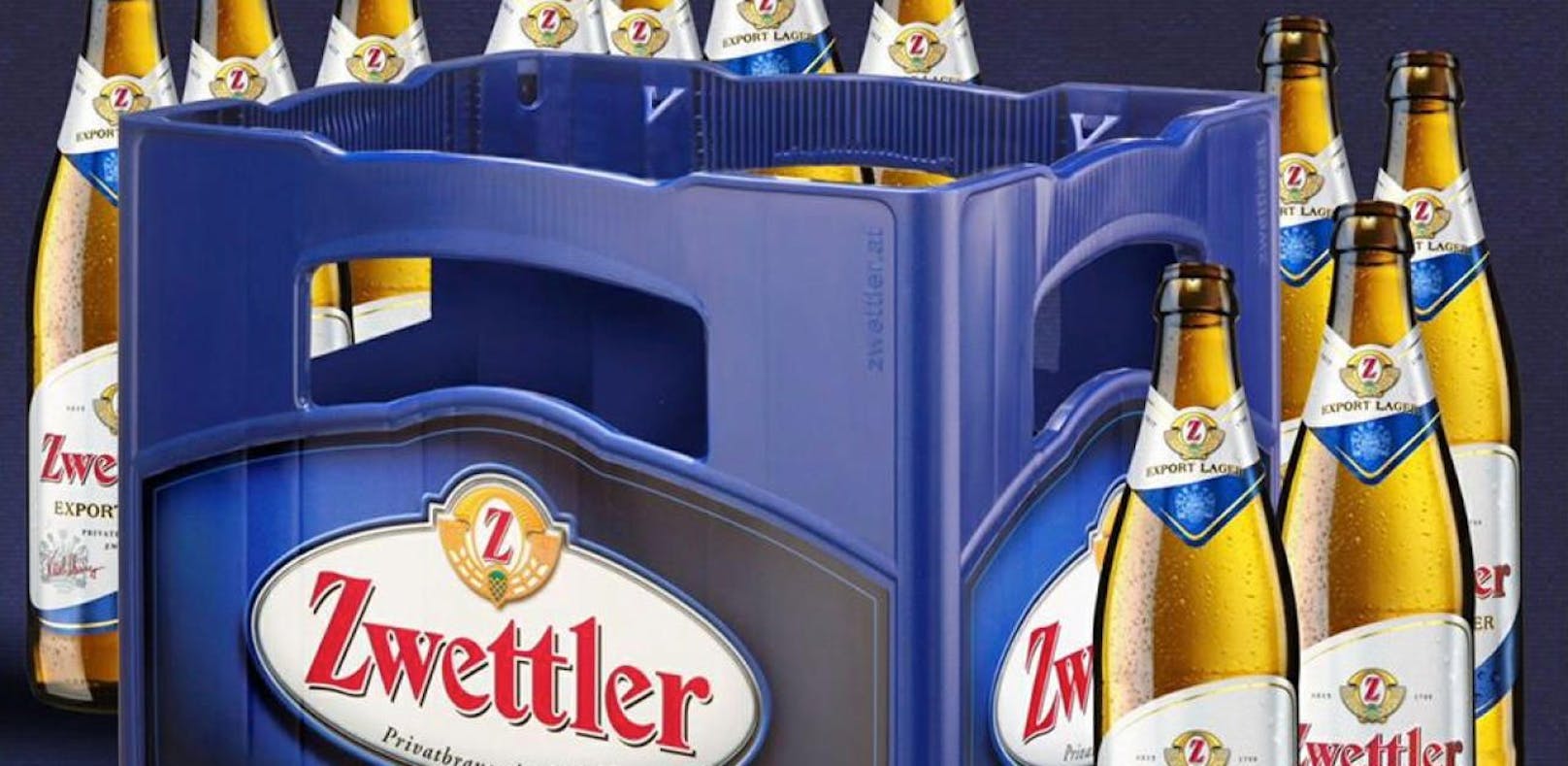 Die Brauerei bittet Kunden dringend, die blauen Kisten zurückzubringen.