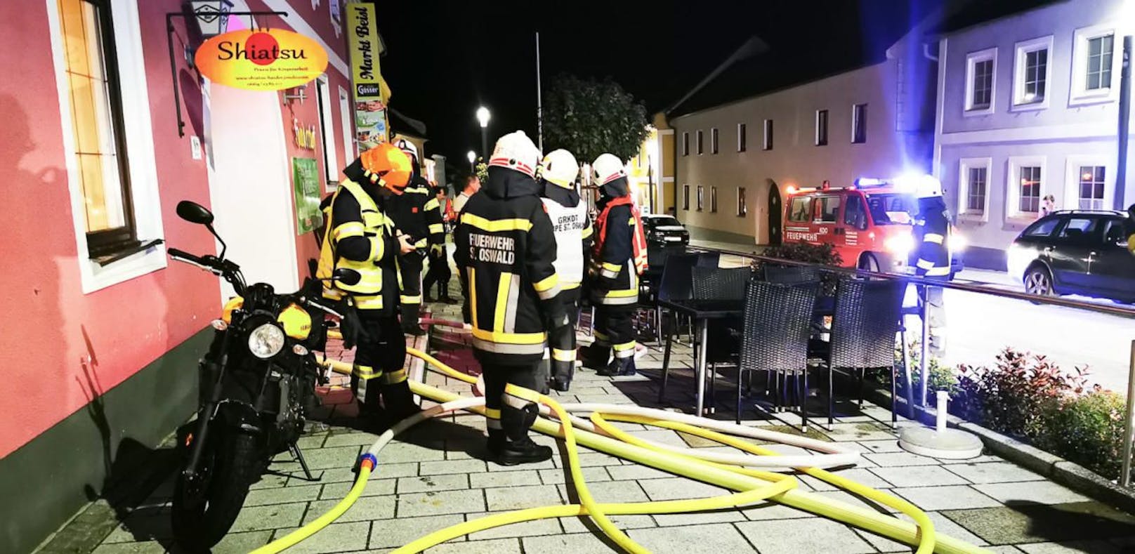 Burn-Out mit Bike in Lokal löst Brandeinsatz aus