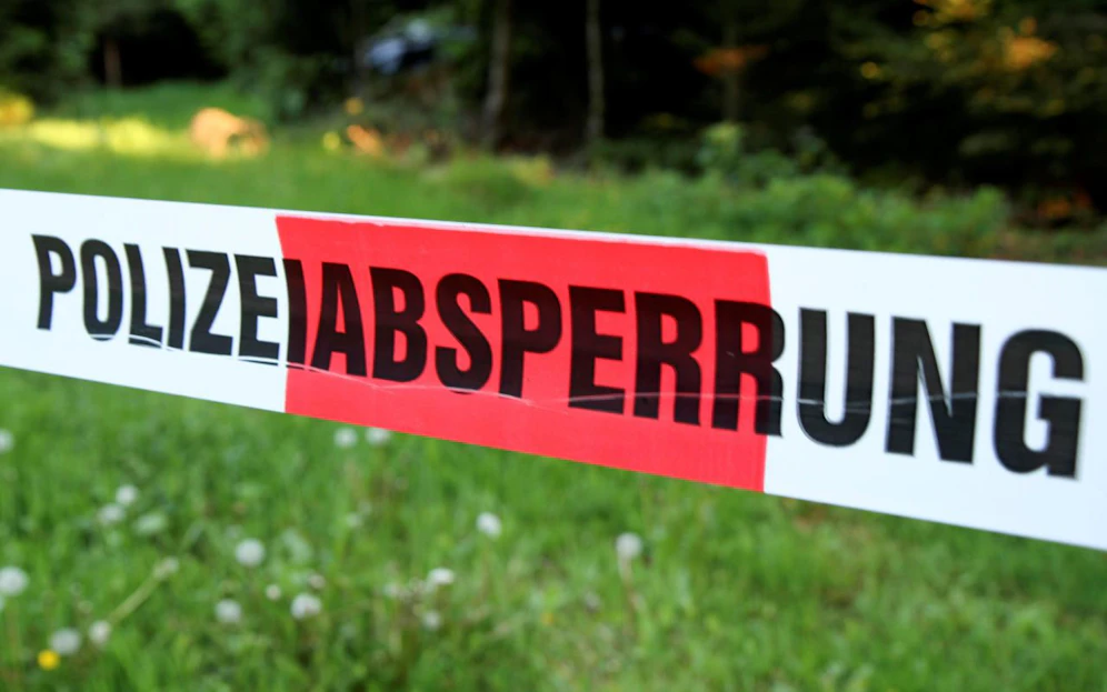 Eine Absperrung der deutschen Polizei. Symbolbild