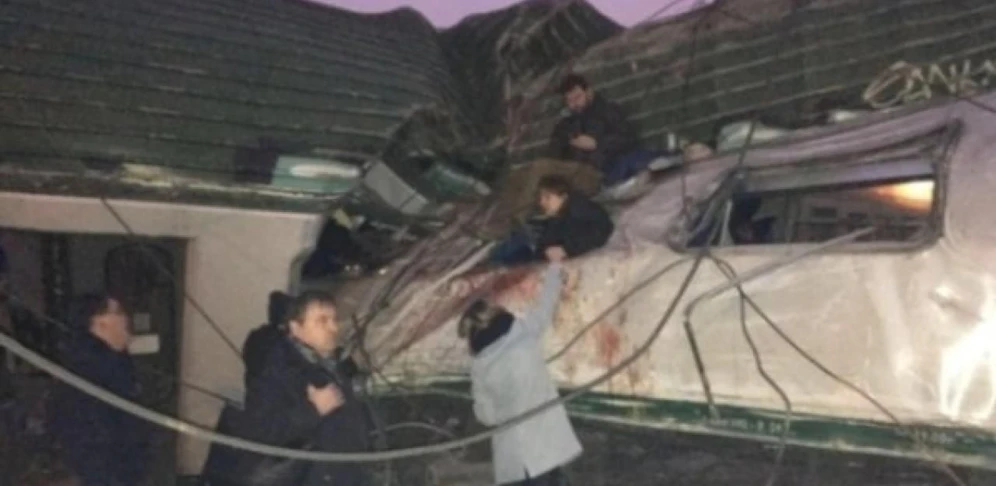 Das erste Foto der Unfallstelle.