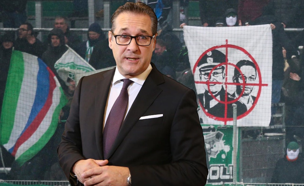 Sportminister Strache nimmt zum Skandal-Transparent Stellung.