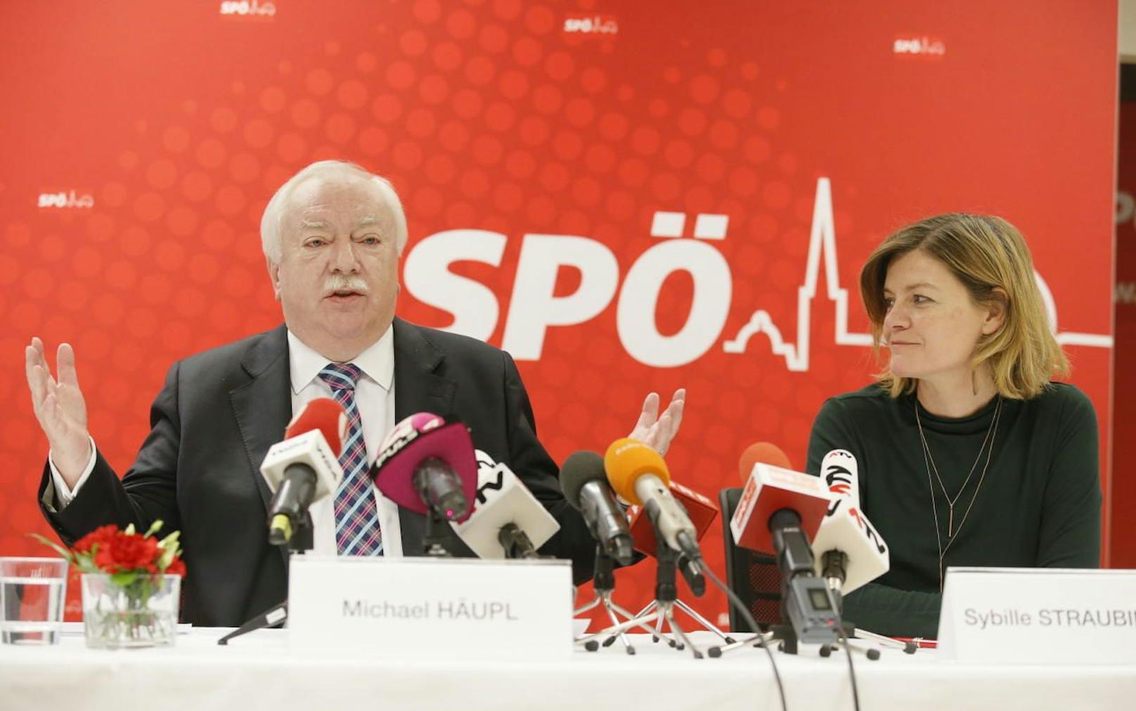 Bürgermeister Michael Häupl und SP-Landesparteisekretärin Sybille Straubinger laden zum &quot;Speed Dating&quot; ein.