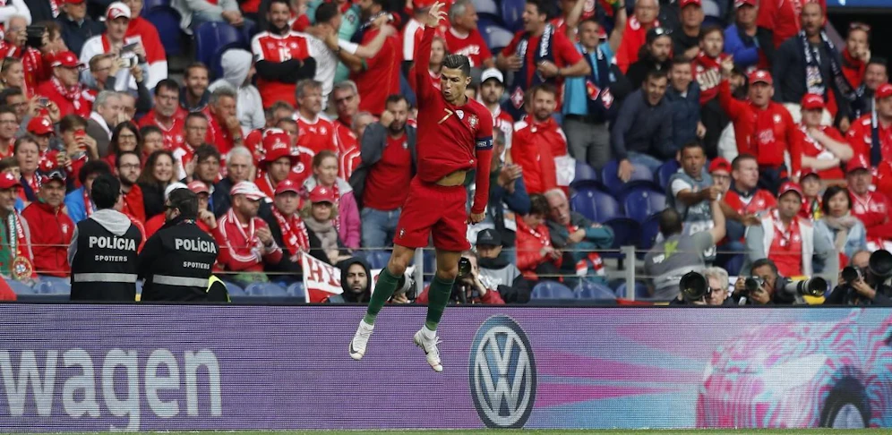 Cristiano Ronaldo jubelt für Portugal