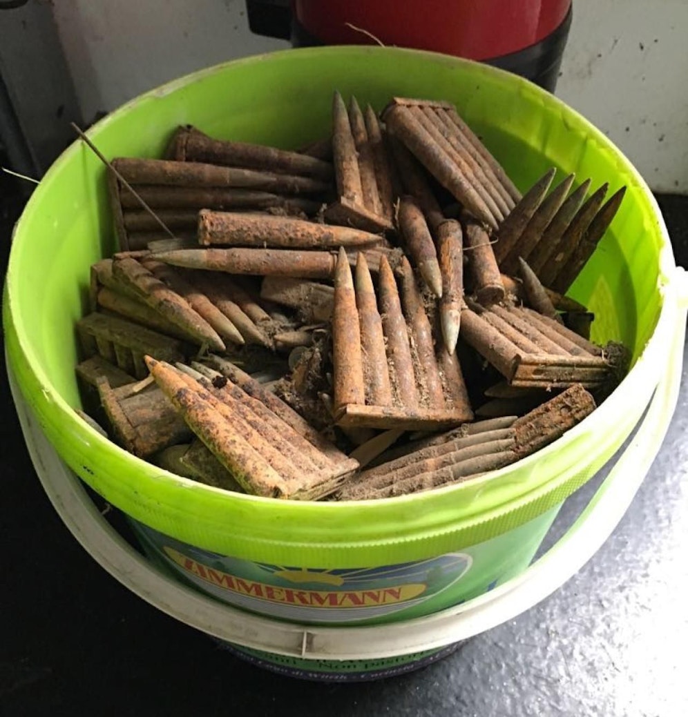 Der Kübel wurde von der Polizei sichergestellt