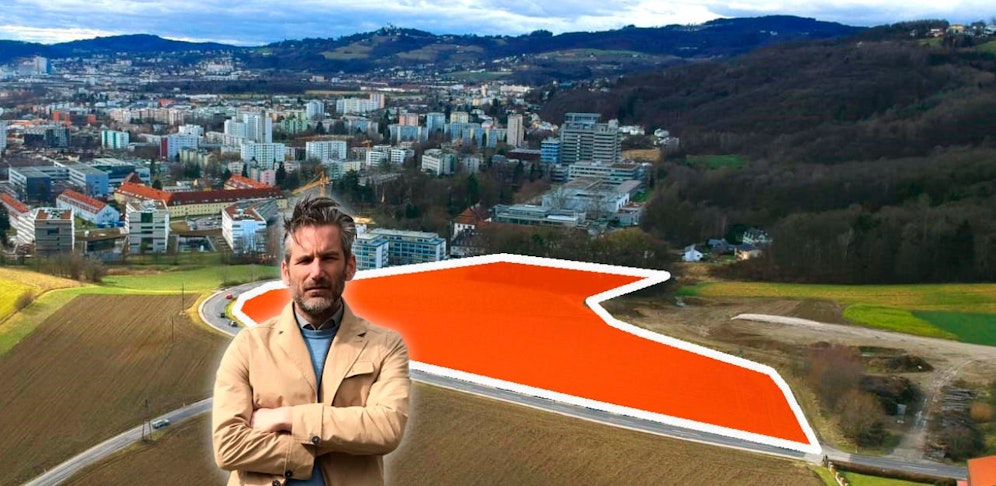 Neos-Klubchef Lorenz Potocnik hat ein paar Fragen an Bürgermeister Klaus Luger zu den Plänen von Fabasoft.