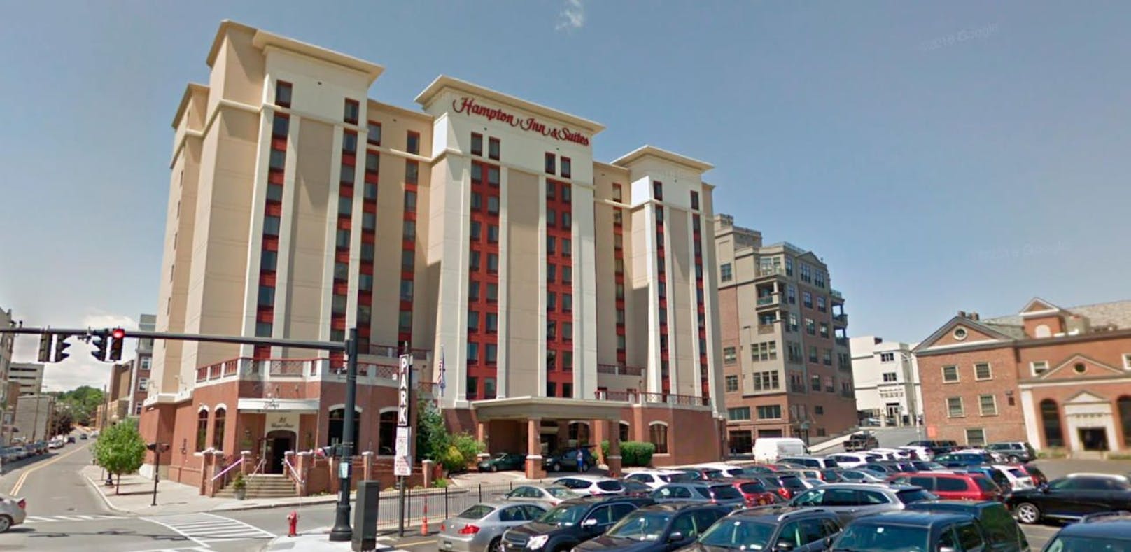 Das Hotel &quot;Hampton Inn and Suites&quot; im Zentrum von Albany, der Hauptstadt des US-Bundesstaats New York.