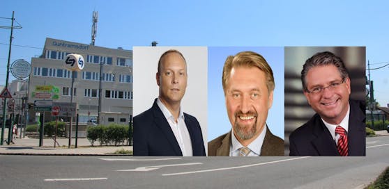 Christian Höbart (FP) will Neuwahlen, Werner Deringer (gbbÖVP) stellt Bedingungen für den Vize an Bürgermeister Robert Weber (SP, v.l.)