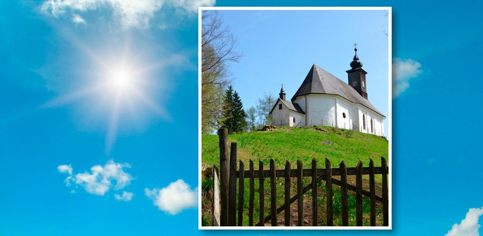 In Windischgarsten (im Bild der Kalvarienberg) scheint mit elf Stunden die Sonne am Sonntag am längsten.  