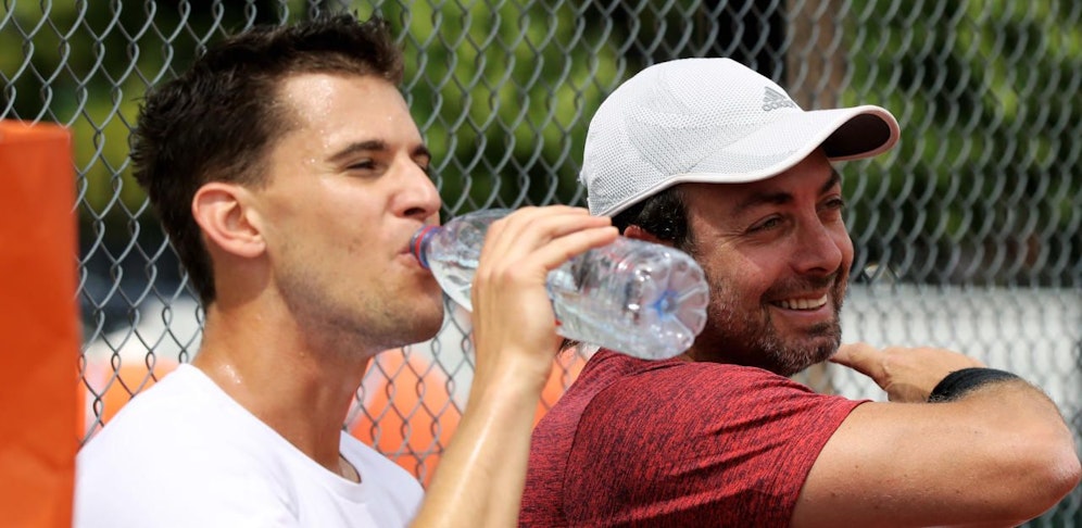 Dominic Thiem und Trainer Nicolas Massu