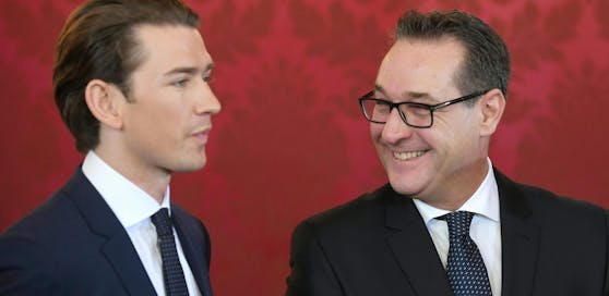 (v.l.) Bundeskanzler Sebastian Kurz (ÖVP) und Vizekanzler Heinz-Christian Strache (FPÖ).