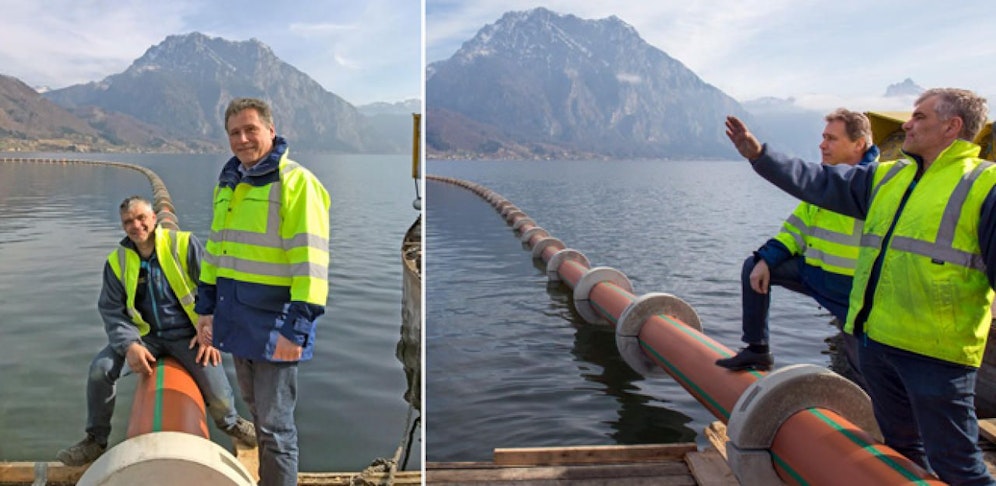 Nach 45 Jahren wird die Abwasserleitung im Traunsee erneuert. 