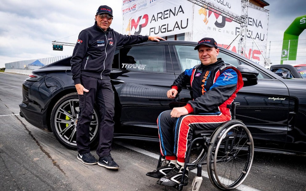 TitansRX-Chef Max J. Pucher (links) und der Salzburger Ralleycross-Fahrer Reini Sampl