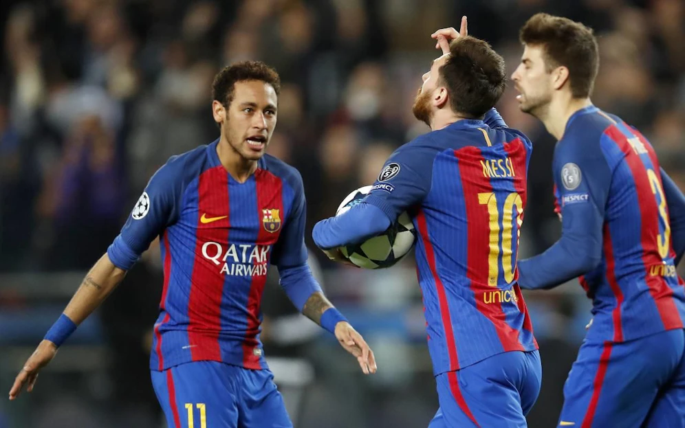 Der Jubel vom FC Barcelona gegen Paris St.-Germain. 