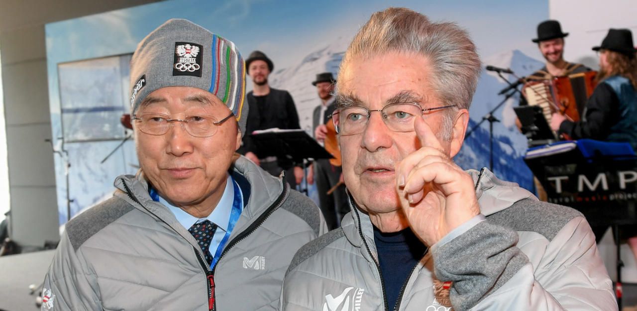 Heute.at - Ex-Präsident Fischer & Ban Ki-Moon im Austria House