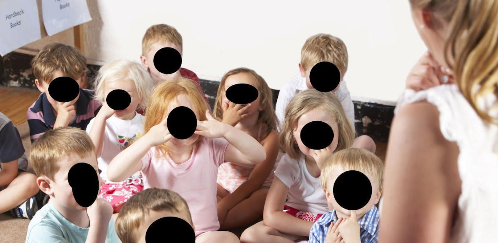 (Symbolbild) So in etwa sahen die Gesichter der Kinder in den Fotoalben aus: Alle bis auf eines waren geschwärzt.