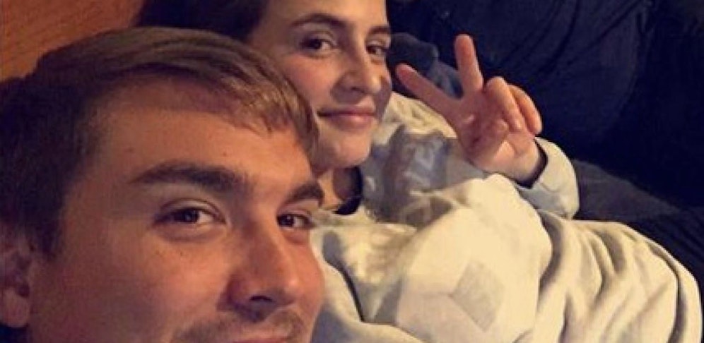 Lukas Eder mit seiner "Stiefschwester" Filloreta