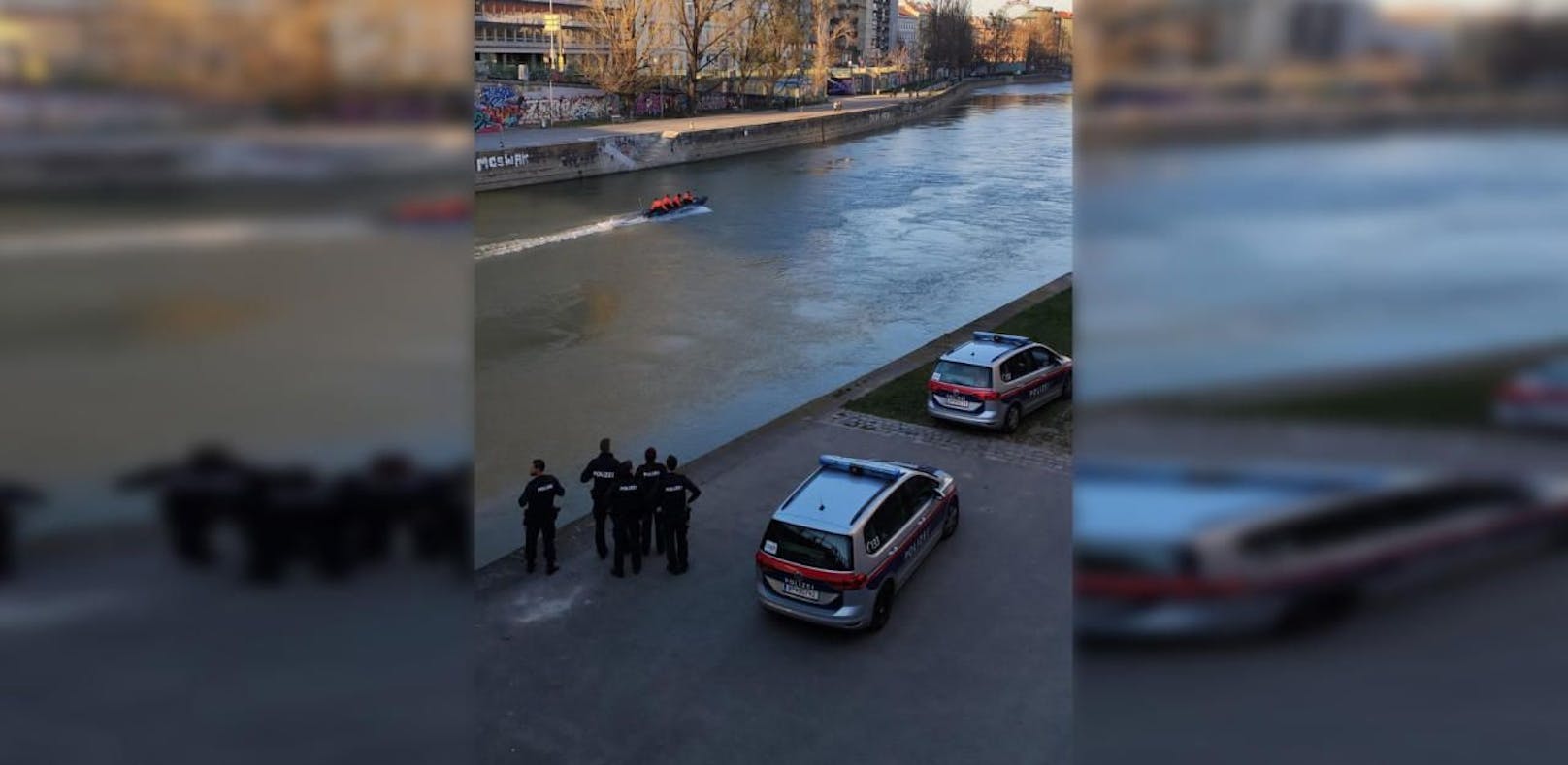 Die Polizei zog die Frau aus dem Donaukanal.