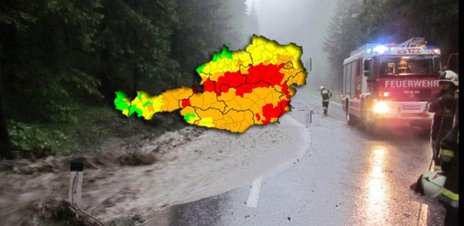 Unwetter-Warnung für Österreich