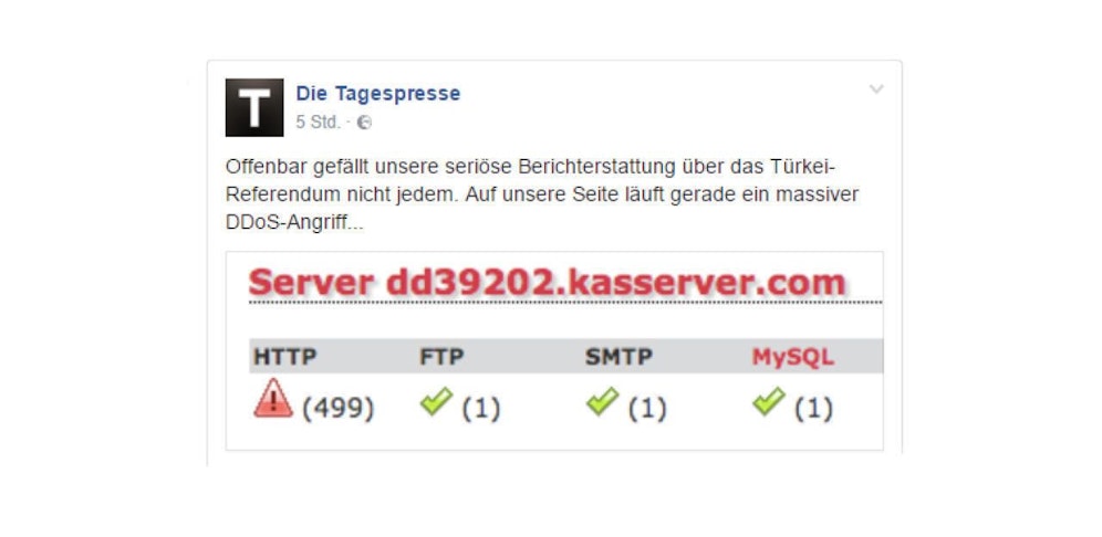 Die Tagespresse war kurzzeitig lahmgelegt.
