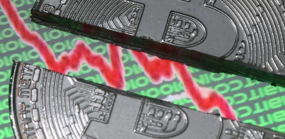 Der Bitcoin-Kurs geht wieder auf Talfahrt.