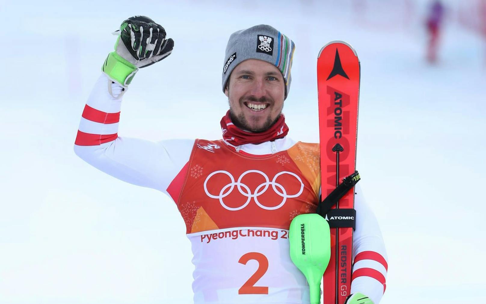 Marcel Hirscher raste 2018 zu Olympia-Gold in der Kombination. 