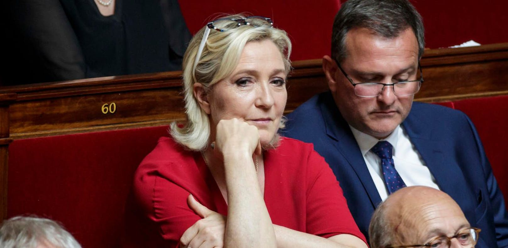 Marine Le Pen, die Vorsitzende der französische Rassemblement National (ehemals &quot;Front National&quot;)