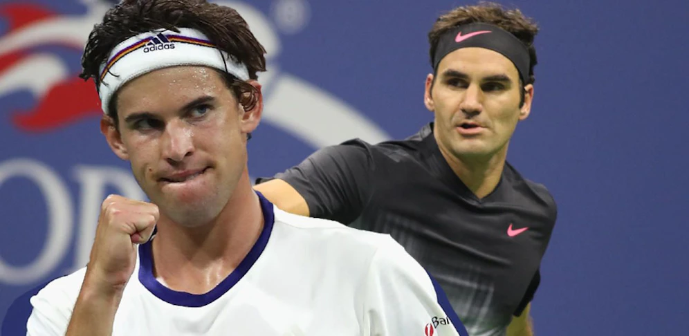 Dominic Thiem und Roger Federer