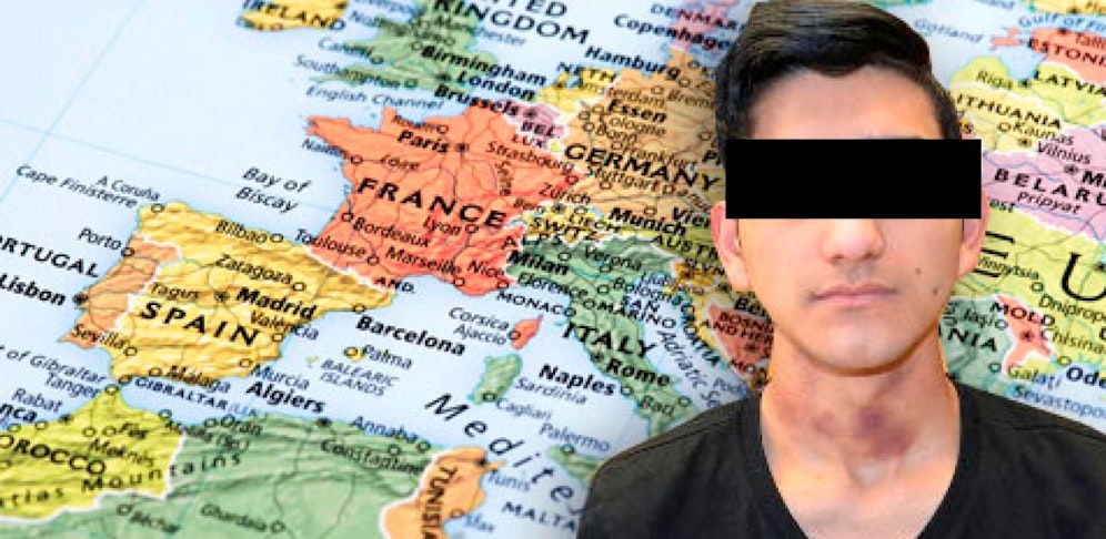 Map of Europe. Detail from the World Atlas.