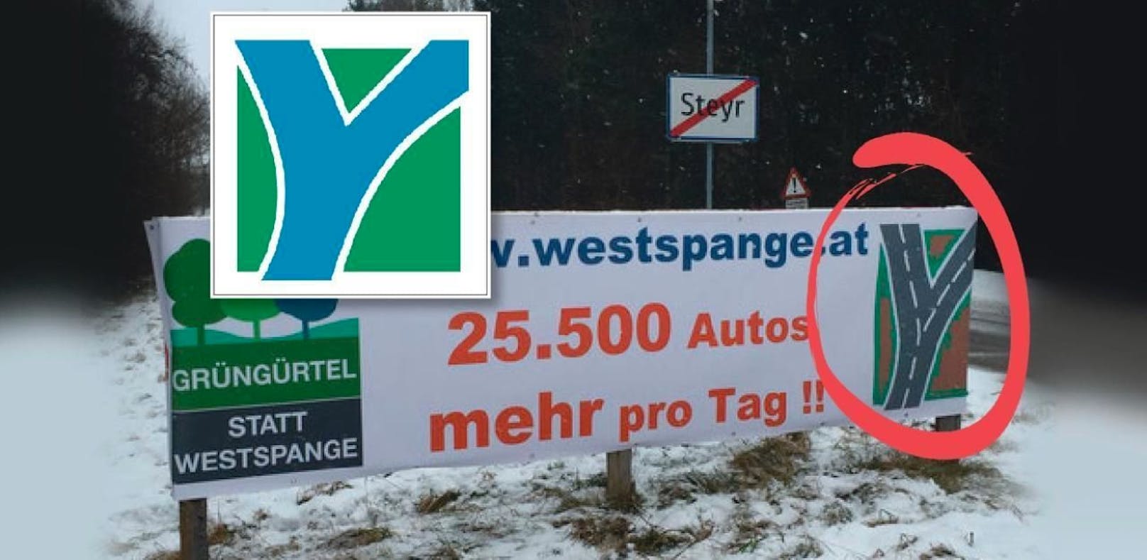 Die Stadt Steyr droht einer Bürgerinitiative mit einer Klage  wegen des Stadtlogos.
