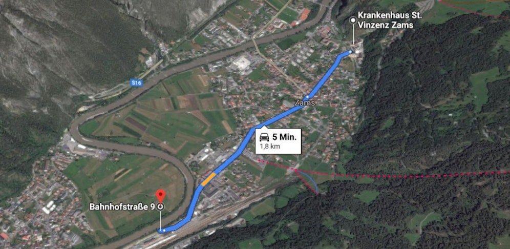 Weit kam die Frau bei ihrer Flucht aus dem Krankenhaus nicht.