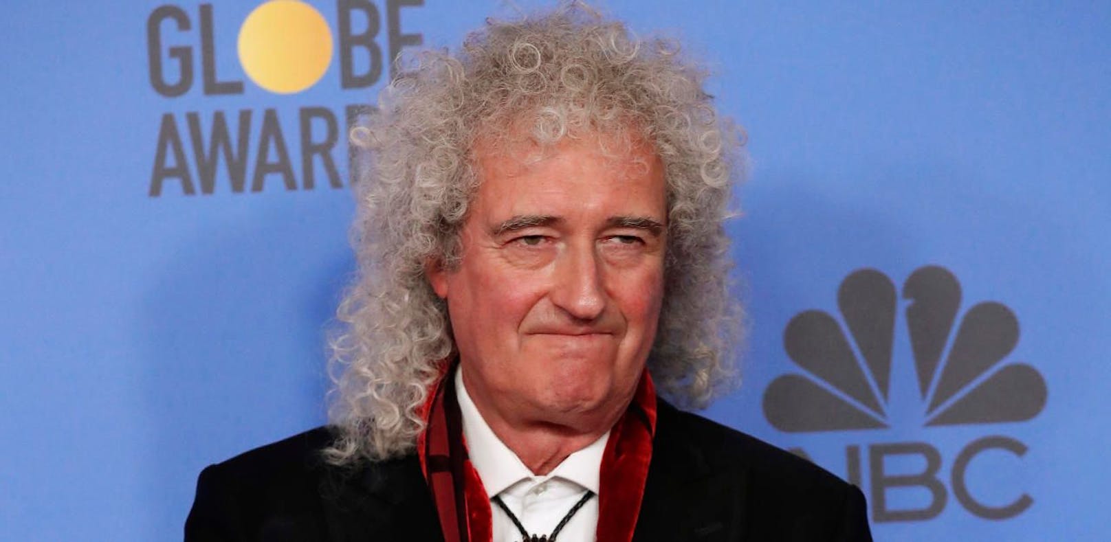 Queen-Gitarrist Brian May bei der Verleihung der Golden Globes am 6. Jänner 2019 in Beverly Hills (Credit: Mario Anzuoni) 