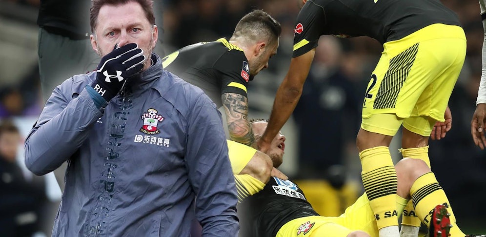 Ralph Hasenhüttl litt mit seinem verletzten Spieler Jamie Ward-Prowse mit.