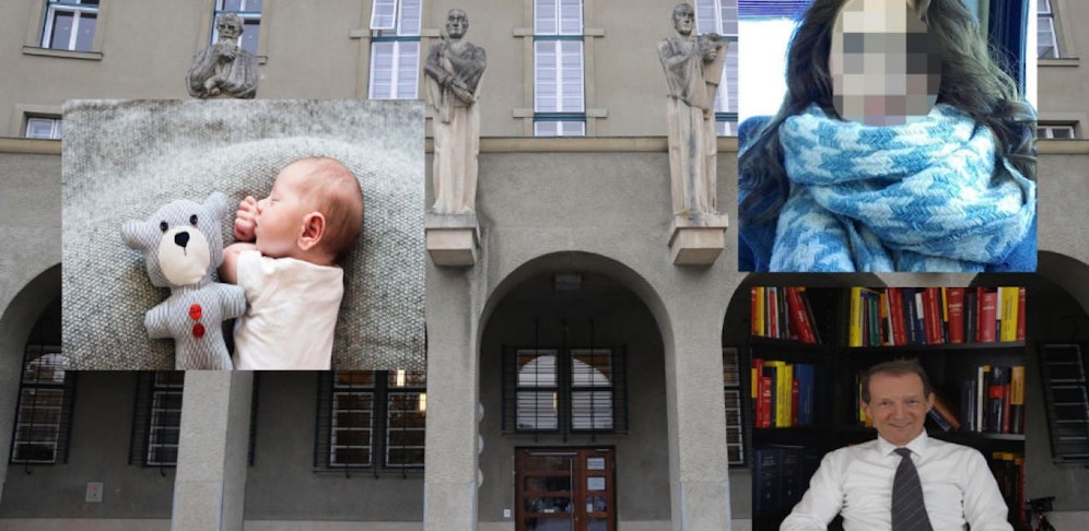 Mutter (re. oben) kam dank Anwalt W. Blaschitz (re. unten) frei.